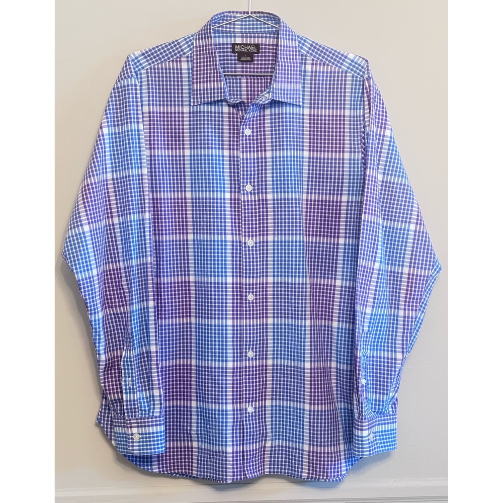 Michael Kors Y2K Dadcore Plaid Shirt Men's Casual Office Core